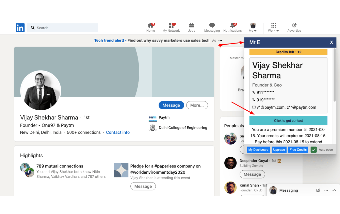 Graphic from G2 for EasyLeadz by Mr E showing the Chrome Extension